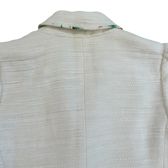 Kate Spade New York Tweed Jacket Sz 4 Blossom Trim Preppy Academia Cottagecore - Picture 7 of 16